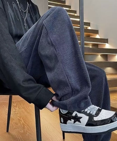 SHEPP(シープ)の「コーデュロイ ルーズストレートパンツ(その他パンツ・メンズ・グレー/ブラック/パープル/ピンク/ホワイト・M/L)」の13枚目の写真