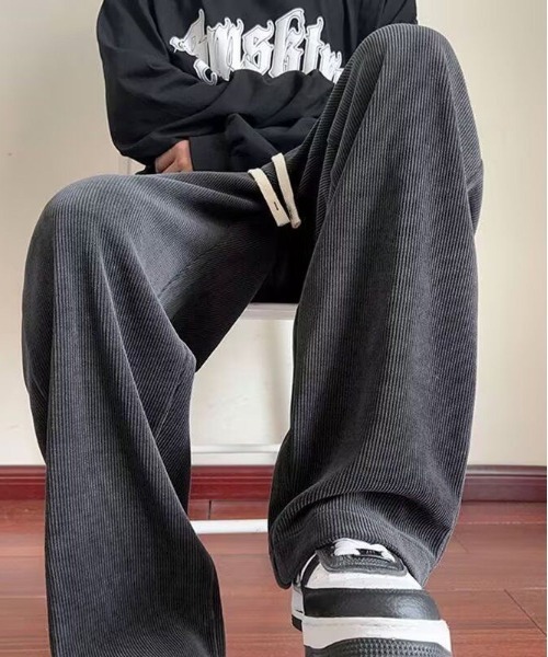 SHEPP(シープ)の「コーデュロイ ルーズストレートパンツ(その他パンツ・メンズ・グレー/ブラック/パープル/ピンク/ホワイト・M/L)」の8枚目の写真