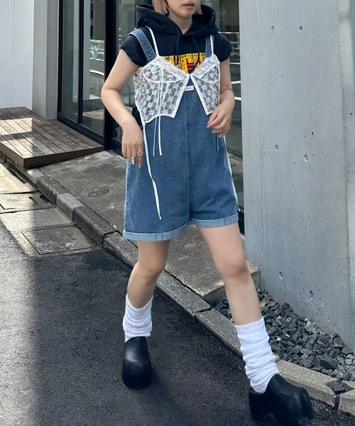 Alley Tokyo(アリートーキョー)の「ミニサロペ(サロペット/オーバーオール・レディース・ドット/ブルー/オフホワイト・FREE)」の22枚目の写真