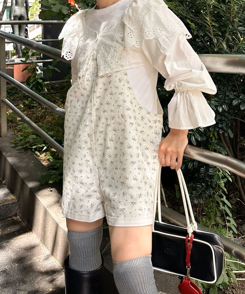 Alley Tokyo(アリートーキョー)の「ミニサロペ(サロペット/オーバーオール・レディース・ドット/ブルー/オフホワイト・FREE)」の9枚目の写真