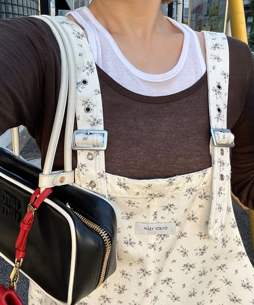 Alley Tokyo(アリートーキョー)の「ミニサロペ(サロペット/オーバーオール・レディース・ドット/ブルー/オフホワイト・FREE)」の6枚目の写真