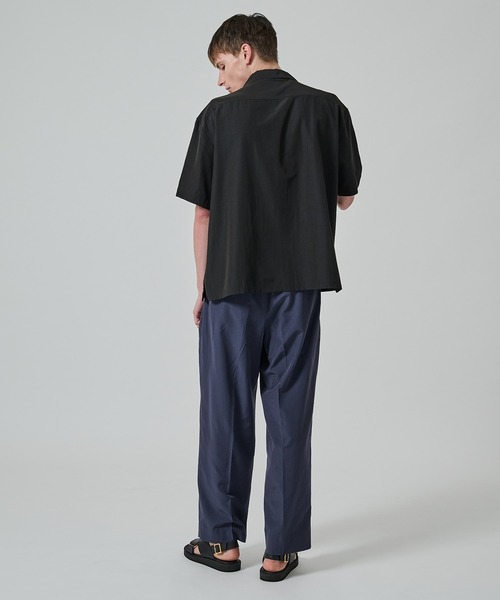 STUDIOUS(ステュディオス)の「【soe/ソーイ】別注 H/S Regular Collar Shirt(シャツ/ブラウス・メンズ・ブラック/ネイビー・1/2)」の6枚目の写真