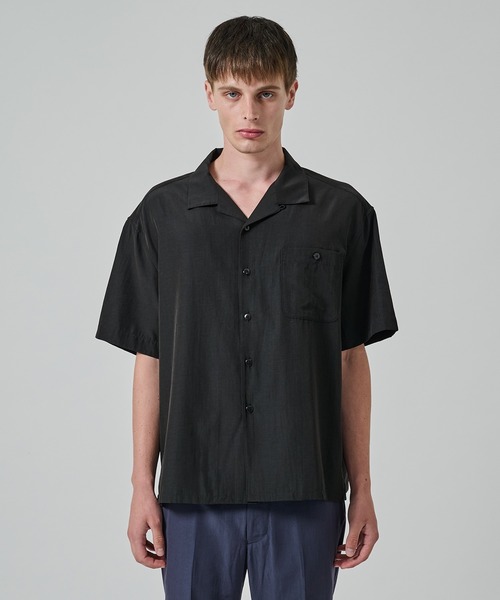 STUDIOUS(ステュディオス)の「【soe/ソーイ】別注 H/S Regular Collar Shirt(シャツ/ブラウス・メンズ・ブラック/ネイビー・1/2)」の11枚目の写真