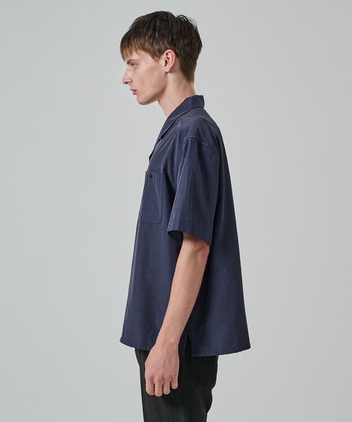 STUDIOUS(ステュディオス)の「【soe/ソーイ】別注 H/S Regular Collar Shirt(シャツ/ブラウス・メンズ・ブラック/ネイビー・1/2)」の15枚目の写真
