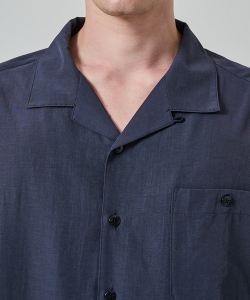 STUDIOUS(ステュディオス)の「【soe/ソーイ】別注 H/S Regular Collar Shirt(シャツ/ブラウス・メンズ・ブラック/ネイビー・1/2)」の18枚目の写真