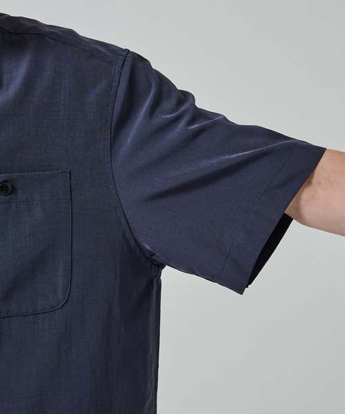 STUDIOUS(ステュディオス)の「【soe/ソーイ】別注 H/S Regular Collar Shirt(シャツ/ブラウス・メンズ・ブラック/ネイビー・1/2)」の20枚目の写真