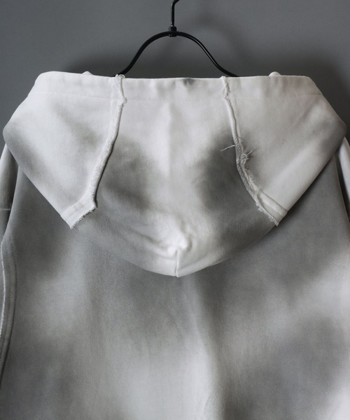 SITRY(シトリー)の「Grunge Style Sweat Hoodie/グランジ ヴィンテージライク オーバーサイズ ショート丈 ダブルジップ 裏毛 フルジップパーカー フーディー パーカー スウェット レディース メンズ セットアップ対応(パーカー・メンズ・ブラック/ホワイト/ピンク・M/L)」の11枚目の写真