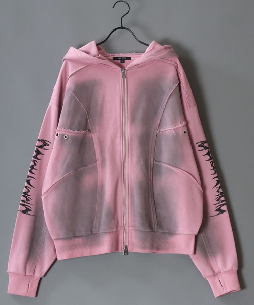 セール】Grunge Style Sweat Hoodie/グランジ ヴィンテージライク