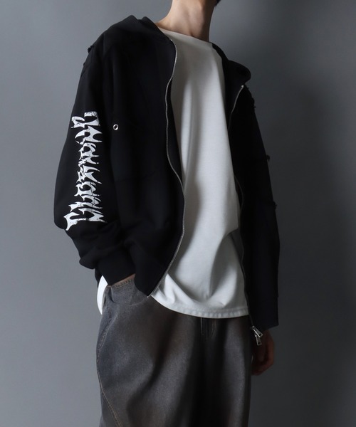 セール】Grunge Style Sweat Hoodie/グランジ ヴィンテージライク