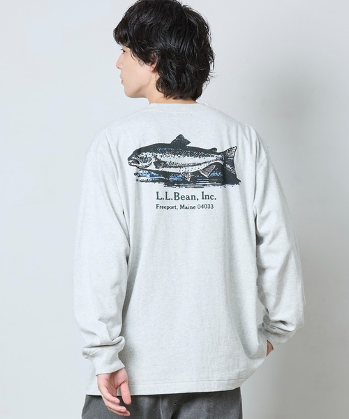 L.L.Bean（エルエルビーン）の「【JAPAN EDITION】ユニオン・アニマル・ロングスリーブ・ティ（Tシャツ/カットソー・メンズ・グレー系1/ホワイト系/ホワイト系1/グレー系・SMALL/MEDIUM/LARGE）」の3枚目の写真