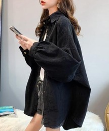 ボリュームスリーブオーバーサイズシャツ