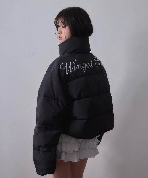 Stand collar short volume jacket/スタンドカラーショートボリューム