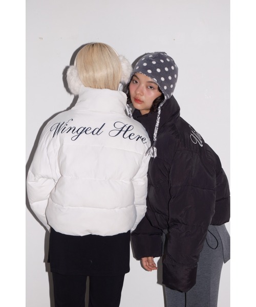 Smyeon(スミョン)の「Stand collar short volume jacket/スタンドカラーショートボリュームジャケット(ダウンジャケット/コート・レディース・ブラック/ホワイト/ブラウン/ネイビー・FREE)」の14枚目の写真