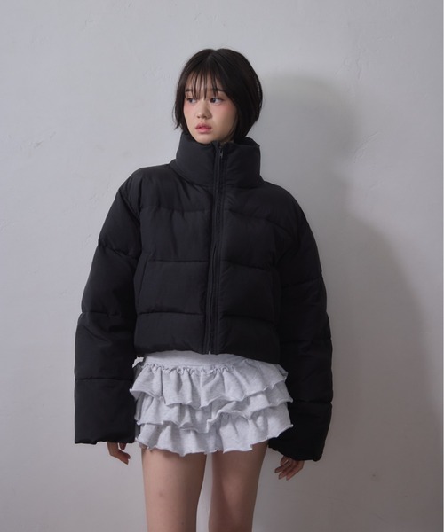 Stand collar short volume jacket/スタンドカラーショートボリューム