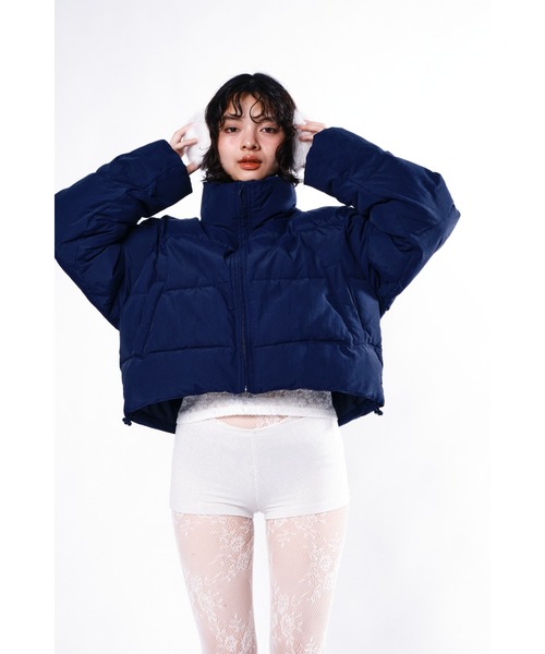 Stand collar short volume jacket/スタンドカラーショートボリューム