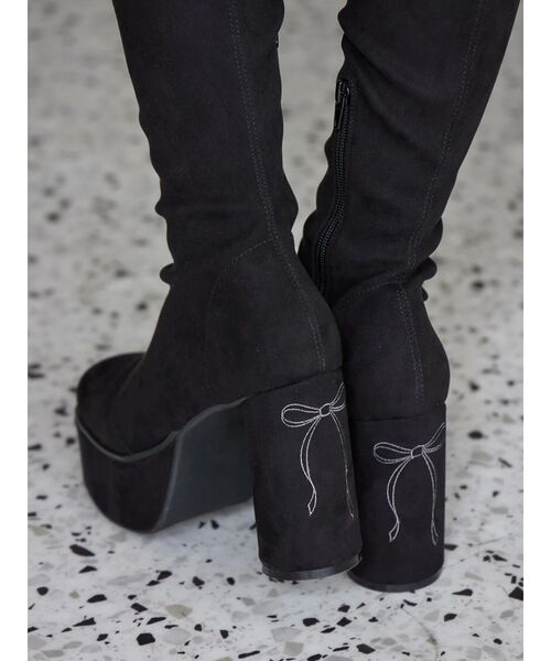 CALNAMUR（カルナムール）の「ロングブーツ（ブーツ・レディース・ブラウン/ブラック・SMALL/MEDIUM/LARGE）」の9枚目の写真