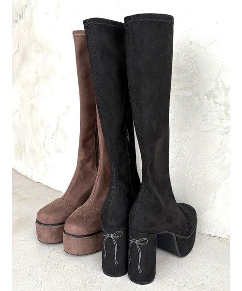 CALNAMUR（カルナムール）の「ロングブーツ（ブーツ・レディース・ブラウン/ブラック・SMALL/MEDIUM/LARGE）」の3枚目の写真