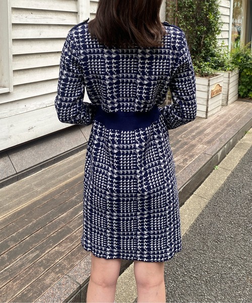 【新品タグ付き試着なし/2024年夏物/定価21,780円】シェル柄ワンピース 大きいサイズ レディース 接触冷感ジオメトリック柄ボリューム