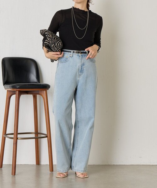 Jena espace merveilleux(ジェナ エスパスメルヴェイユ)の「ウールシアープルオーバー(Tシャツ/カットソー・レディース・グレー/アイボリー/ブラック・FREE)」の13枚目の写真
