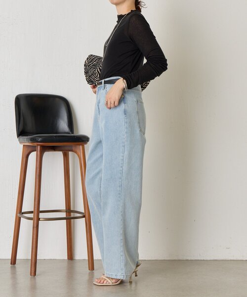 Jena espace merveilleux(ジェナ エスパスメルヴェイユ)の「ウールシアープルオーバー(Tシャツ/カットソー・レディース・グレー/アイボリー/ブラック・FREE)」の14枚目の写真