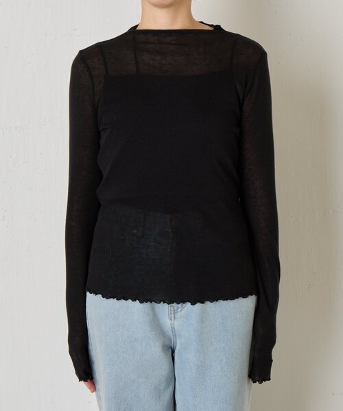 Jena espace merveilleux(ジェナ エスパスメルヴェイユ)の「ウールシアープルオーバー(Tシャツ/カットソー・レディース・グレー/アイボリー/ブラック・FREE)」の21枚目の写真