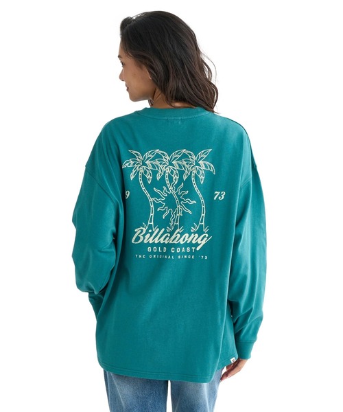 BILLABONG(ビラボン)の「BILLABONG レディース IN THE SUN LS TEE ロンT 【2025年秋冬モデル】/ビラボン調温機能バックプリント長袖ロンT(Tシャツ/カットソー・レディース・グリーン系その他/ネイビー/アイボリー・MEDIUM/LARGE)」の1枚目の写真