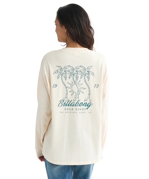 BILLABONG(ビラボン)の「BILLABONG レディース IN THE SUN LS TEE ロンT 【2025年秋冬モデル】/ビラボン調温機能バックプリント長袖ロンT(Tシャツ/カットソー・レディース・グリーン系その他/ネイビー/アイボリー・MEDIUM/LARGE)」の2枚目の写真