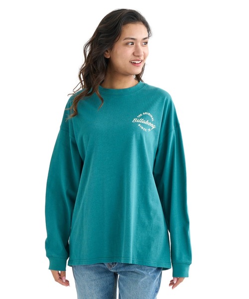 BILLABONG(ビラボン)の「BILLABONG レディース IN THE SUN LS TEE ロンT 【2025年秋冬モデル】/ビラボン調温機能バックプリント長袖ロンT(Tシャツ/カットソー・レディース・グリーン系その他/ネイビー/アイボリー・MEDIUM/LARGE)」の9枚目の写真