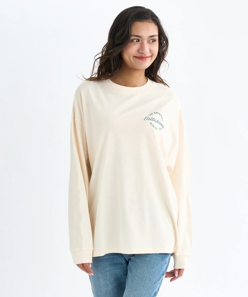 BILLABONG(ビラボン)の「BILLABONG レディース IN THE SUN LS TEE ロンT 【2025年秋冬モデル】/ビラボン調温機能バックプリント長袖ロンT(Tシャツ/カットソー・レディース・グリーン系その他/ネイビー/アイボリー・MEDIUM/LARGE)」の4枚目の写真