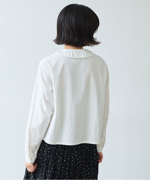 bulle de savon（ビュルデサボン）の「△AMASISオックス タック丸衿ブラウス（シャツ/ブラウス・レディース・ホワイト/ピンク・FREE）」の22枚目の写真