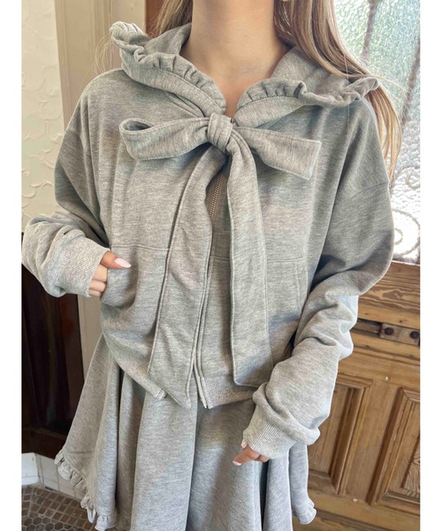 PHILLY（フィリー）の「ビッグリボンフリルパーカー（パーカー・レディース・ホワイト/グレー/ブラック・FREE）」の3枚目の写真