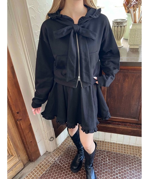 PHILLY（フィリー）の「ビッグリボンフリルパーカー（パーカー・レディース・ホワイト/グレー/ブラック・FREE）」の7枚目の写真