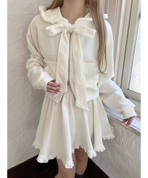 PHILLY（フィリー）の「ビッグリボンフリルパーカー（パーカー・レディース・ホワイト/グレー/ブラック・FREE）」の8枚目の写真