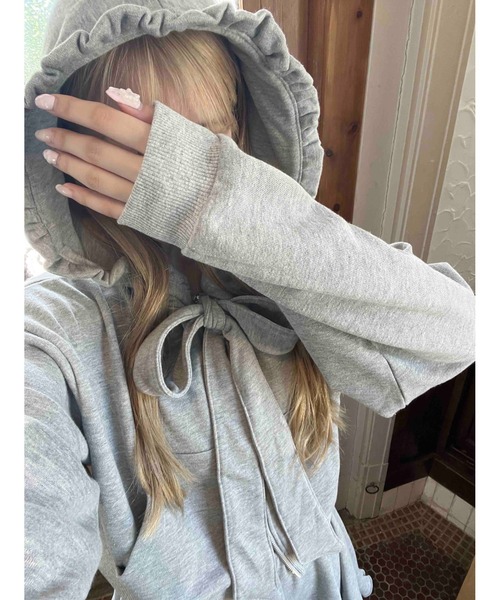 PHILLY（フィリー）の「ビッグリボンフリルパーカー（パーカー・レディース・ホワイト/グレー/ブラック・FREE）」の17枚目の写真