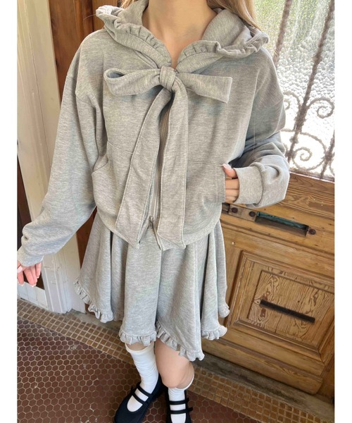 PHILLY（フィリー）の「ビッグリボンフリルパーカー（パーカー・レディース・ホワイト/グレー/ブラック・FREE）」の12枚目の写真