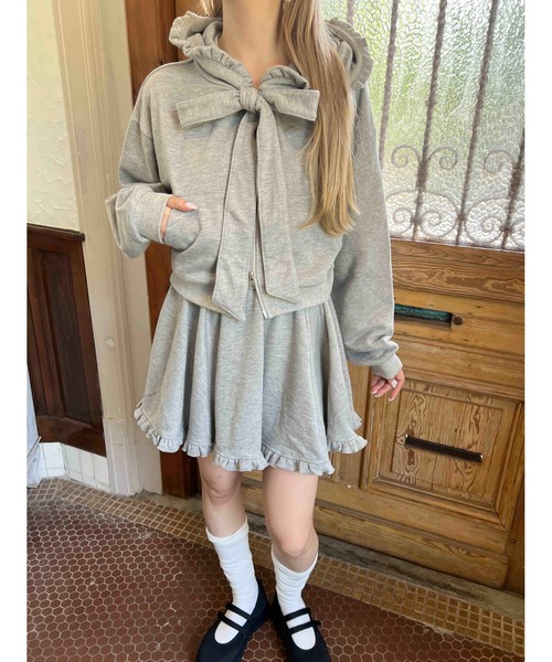 PHILLY（フィリー）の「ビッグリボンフリルパーカー（パーカー・レディース・ホワイト/グレー/ブラック・FREE）」の14枚目の写真