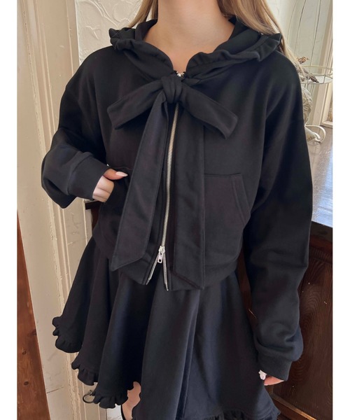 PHILLY（フィリー）の「ビッグリボンフリルパーカー（パーカー・レディース・ホワイト/グレー/ブラック・FREE）」の4枚目の写真