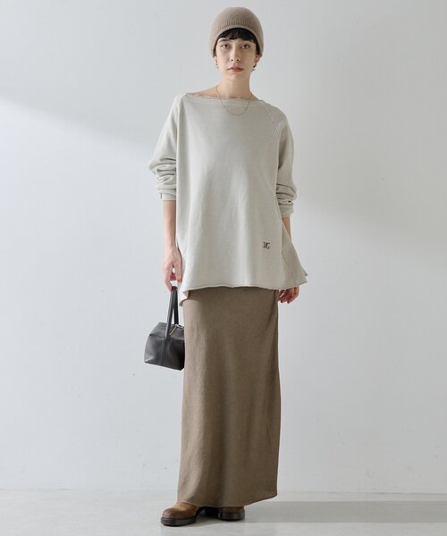 Whim Gazette(ウィムガゼット)の「オフショル裏毛プルオーバー(スウェット・レディース・チャコールグレー/ブラウン/ベージュ・FREE)」の5枚目の写真