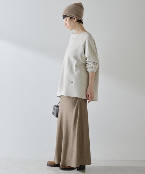 Whim Gazette(ウィムガゼット)の「オフショル裏毛プルオーバー(スウェット・レディース・チャコールグレー/ブラウン/ベージュ・FREE)」の6枚目の写真