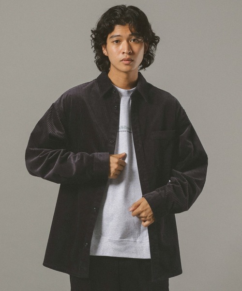 45R★コーデュロイのビッグシャツ ネイビー 45R☆コーデュロイのビッグシャツ ネイビー 45R☆コーデュロイのビッグ