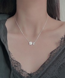 Lace Ladies | ツイン フラワー モチーフ ビジュー ネックレス(ネックレス)