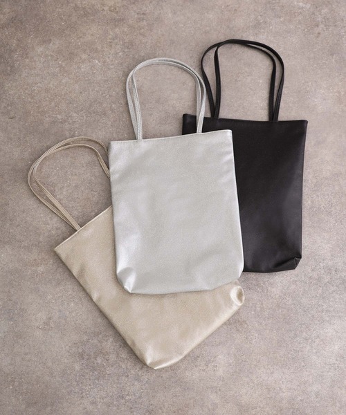 atlo（アトロ）の「パーティーバッグ ラメ バッグ 大きめ サブバッグ 上品 披露宴 二次会 謝恩会 結婚式 フォーマル 入学式 卒業式 レディース バッグ ドレス フォーマル ドレス 20代30代40代 春 夏 秋冬 母 お呼ばれ（エコバッグ/サブバッグ・レディース・ゴールド/シルバー/ブラック・FREE）」の5枚目の写真