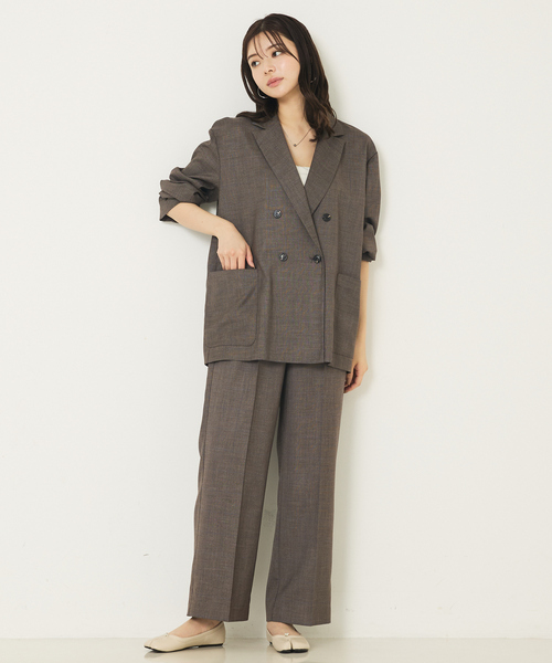 abahouse mavie（アバハウスマヴィ）の「【セットアップ対応】グレンチェックセミワイドパンツ（その他パンツ・レディース・チャコールグレー/ブラウン系その他・40/38/36）」の6枚目の写真