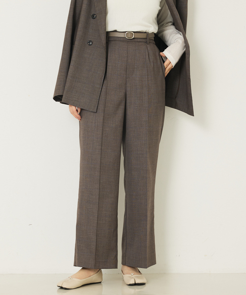 abahouse mavie（アバハウスマヴィ）の「【セットアップ対応】グレンチェックセミワイドパンツ（その他パンツ・レディース・チャコールグレー/ブラウン系その他・40/38/36）」の7枚目の写真