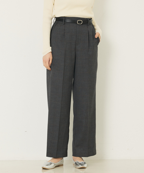 abahouse mavie（アバハウスマヴィ）の「【セットアップ対応】グレンチェックセミワイドパンツ（その他パンツ・レディース・チャコールグレー/ブラウン系その他・40/38/36）」の17枚目の写真