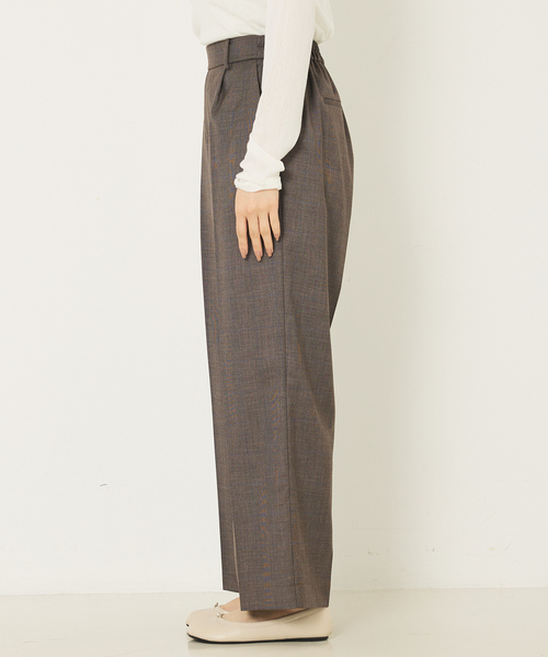 abahouse mavie（アバハウスマヴィ）の「【セットアップ対応】グレンチェックセミワイドパンツ（その他パンツ・レディース・チャコールグレー/ブラウン系その他・40/38/36）」の19枚目の写真