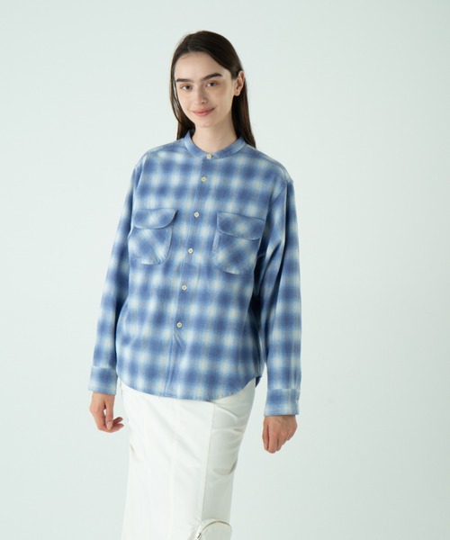PENDLETON(ペンドルトン)の「ドルマンシャツ(シャツ/ブラウス・レディース・コーラルピンク/グリーン系その他/サックスブルー/ブルー系その他2/アイボリー・ONE SIZE)」の4枚目の写真