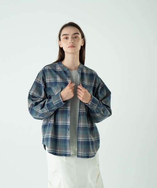 PENDLETON(ペンドルトン)の「ドルマンシャツ(シャツ/ブラウス・レディース・コーラルピンク/グリーン系その他/サックスブルー/ブルー系その他2/アイボリー・ONE SIZE)」の18枚目の写真