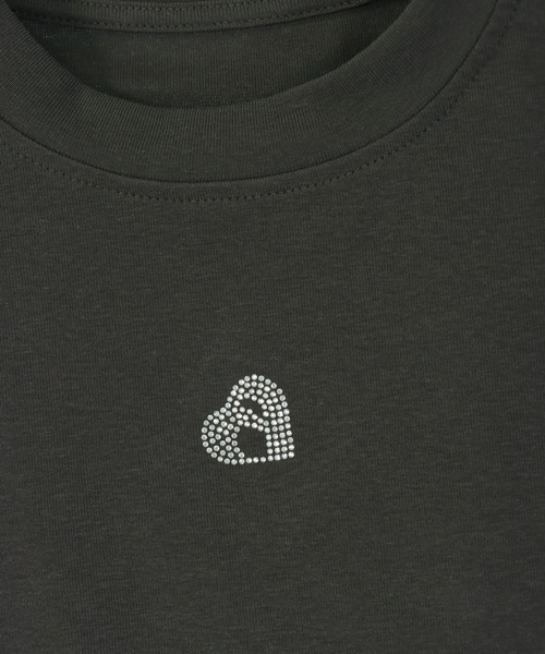 ANAP(アナップ)の「ハートモチーフ ラインストーン 5部丈 Tシャ(Tシャツ/カットソー・レディース・ホワイト/ピンク/ダークグレー・FREE)」の11枚目の写真