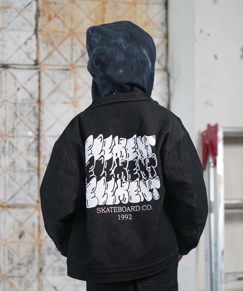 ELEMENT(エレメント)の「ELEMENT/エレメント JEAN CARTER JACKET YOUTH キッズ デニムジャケット BF026-774(その他アウター・キッズ・ブラック/ダークインディゴブルー・130cm/160cm/150cm/140cm)」の1枚目の写真